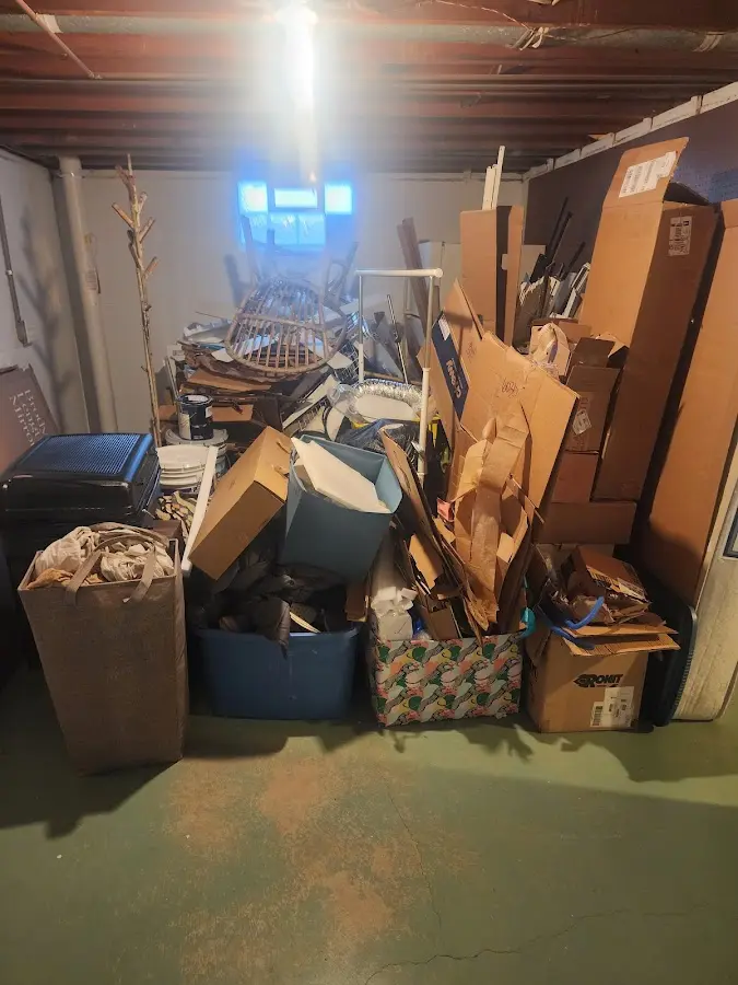 Roll-off dumpster container at job site for 20 Yard Dumpster Rental in West Hazleton